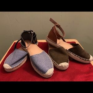 Chambray and Olive Old Navy Espadrilles